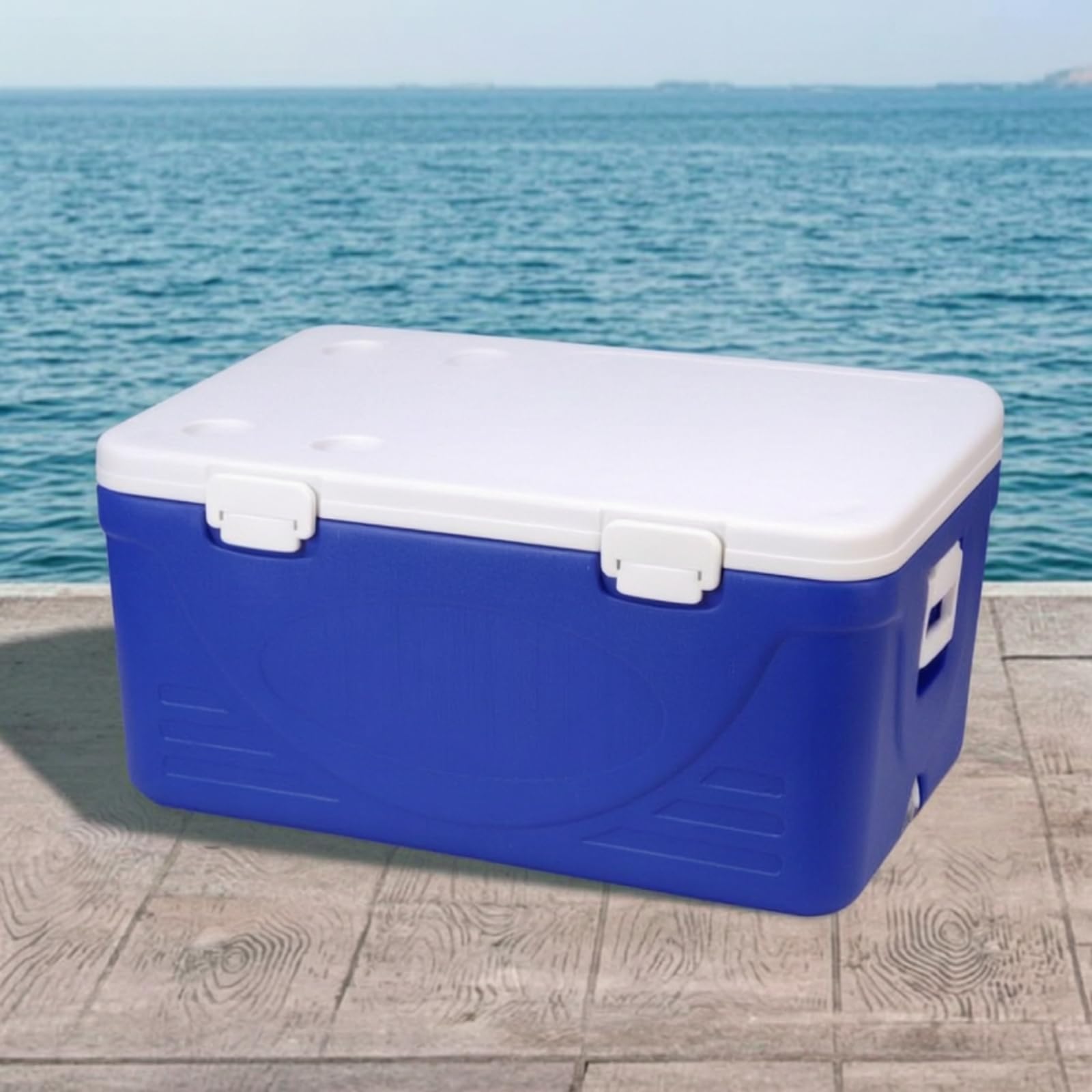Glacière Isotherme Boîte Refroidisseur Coffre Réfrigérant Conteneur Thermique avec HDPE PU et Trois Packs de Glace de Froid Couvercle avec