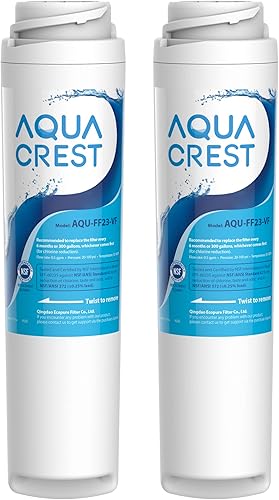 AQUACREST FQSVF - Filtro de agua para debajo del fregadero, repuesto para GE FQSVF, FQSVN, FQSLF, GXSV65R, NSF 42 (2 paquetes), el paquete puede