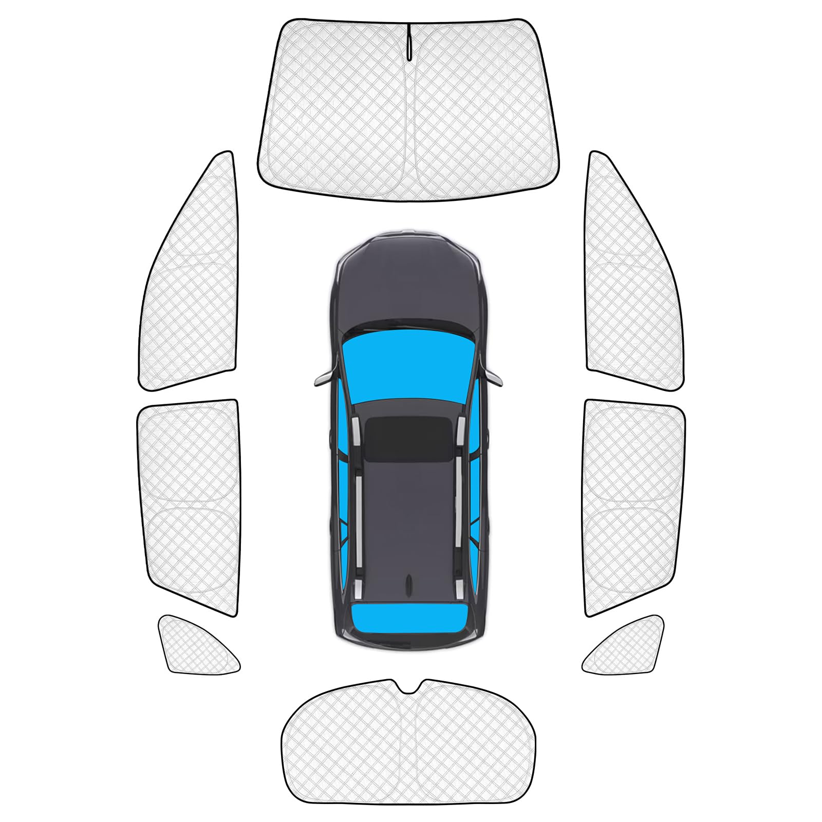 KMF Thicken Sun Shades for Subaru Outback 2020-2025 Accessories,Full Car Window Covers Sunshade for Windshield Side Rear, UV Block and Blackout Privacy for Camping Outdoor