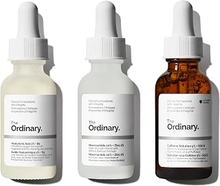 The Ordinary Serum Favorites Set: Hyaluronic Acid 2% + B5, Niacinamide 10% + Zinc 1%, Caffeine 5% for Hydrated, Bright, Pore-Free Skin