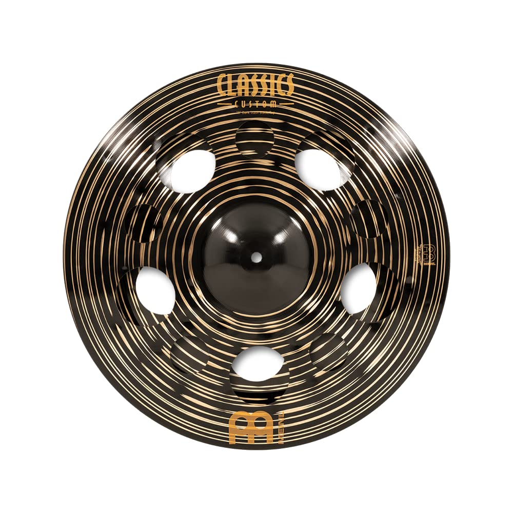 Meinl Cymbals Classics Custom Dark Plato Trash Stack de 18 pulgadas (45,72cm) Platillos de Batería - Bronce B12, Acabado Oscuro (CC-18DASTK)