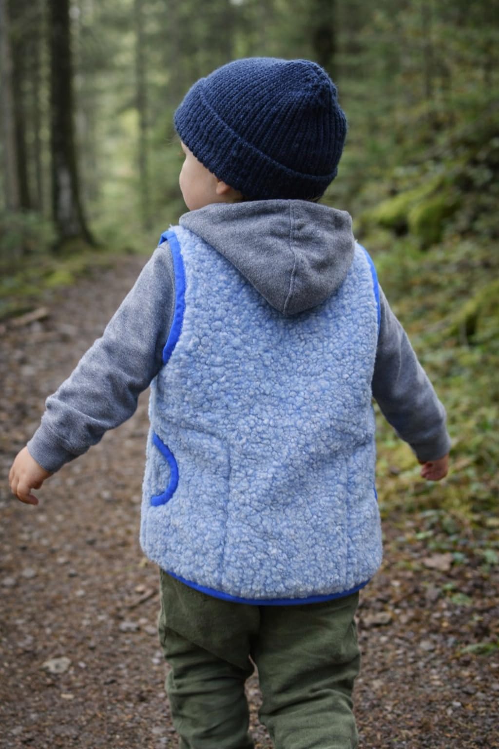 Hochwertige Kinder Merinowolle 100% natürliche Körperwärmerweste für Kinder 3-5 Jahre (66cm/45cm lang)