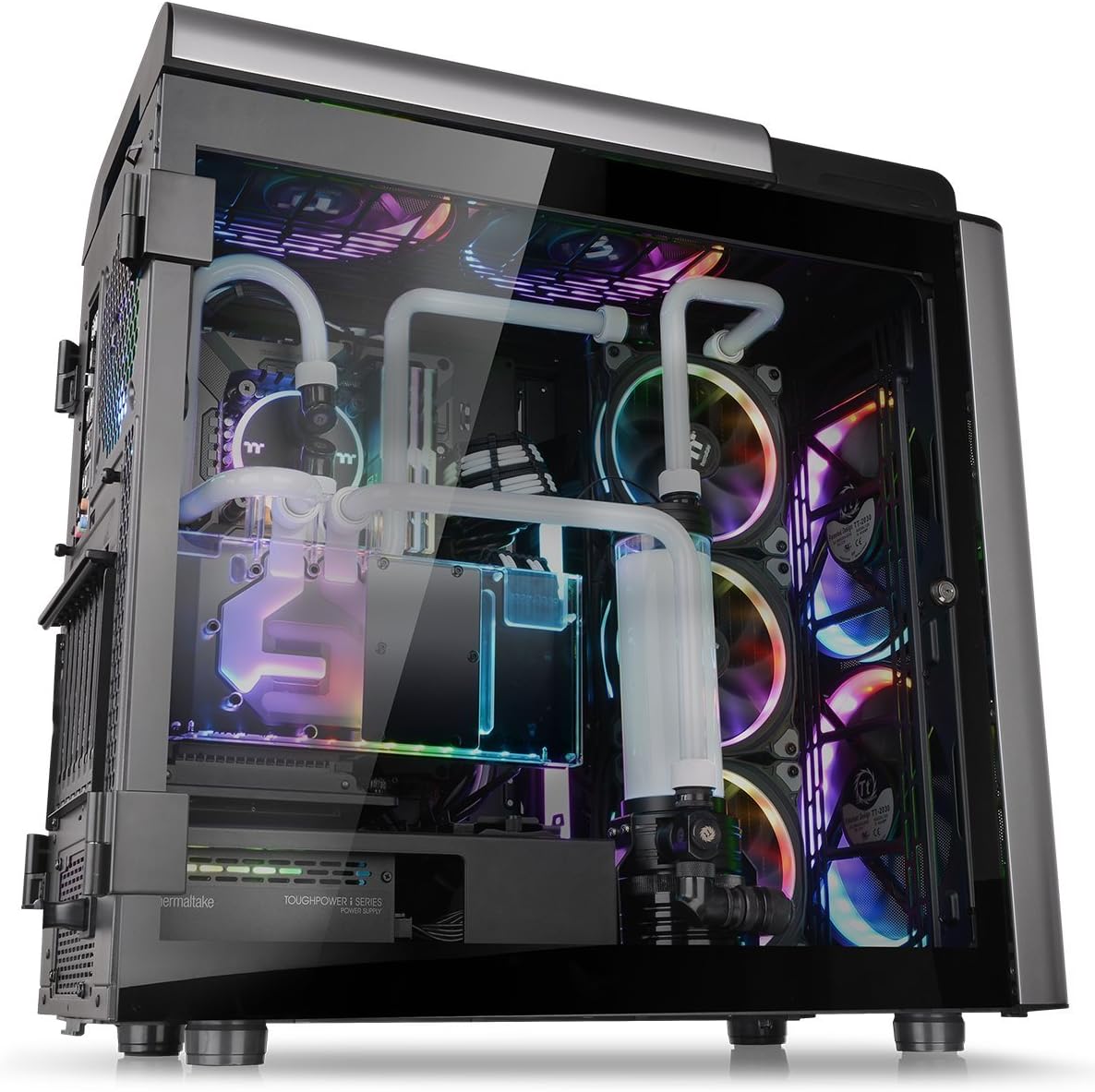 Limited Thermaltake Level 20 GT E-ATX Full Tower Vertical GPU Modular Gaming Computer Case, Black