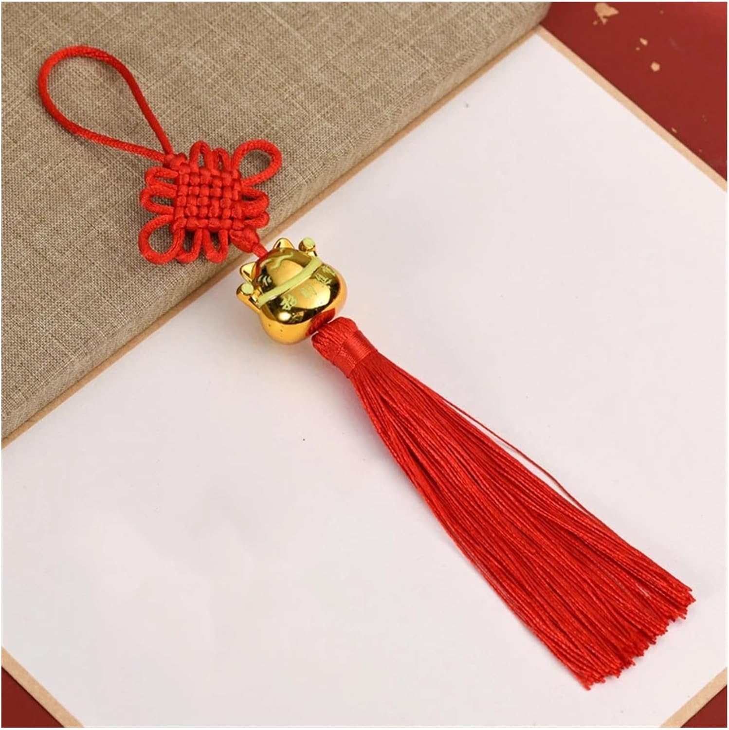 Chinese Tassel Chinese Knot Lunar New Year Decorations Spring Festival for Home Pendant Hanging Ornaments, DIY Craft Red Chinese Knots Hanging Ornament (Color : 7) (6)