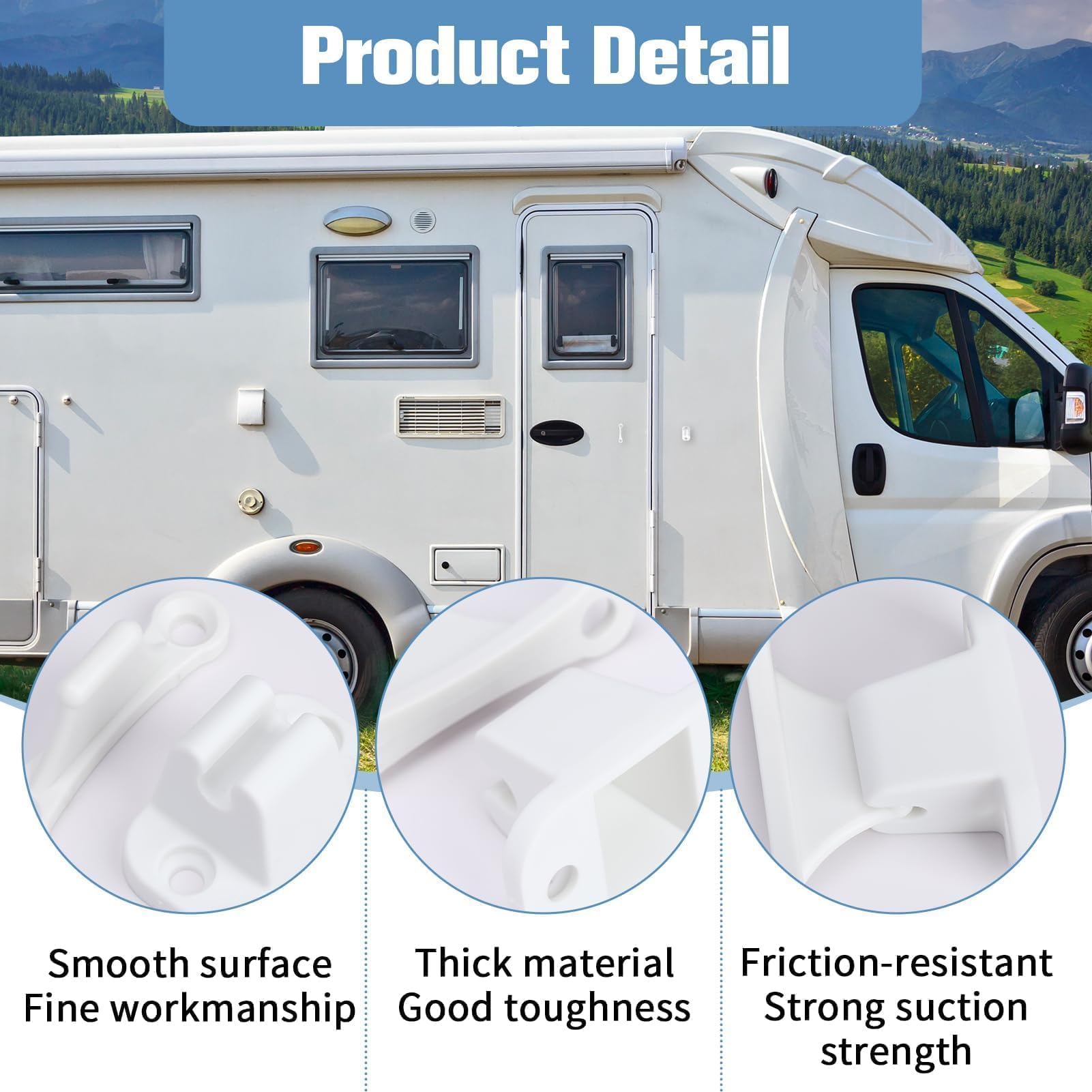 suaywo 2 Pezzi Bianco Forma di T Fermo per Porta Roulotte e Camper Ricambi Camper Accessori Camper Roulotte Fermaporta Camper Fermaporta per Camper, per Camper, Roulotte, Barche, Armadietto