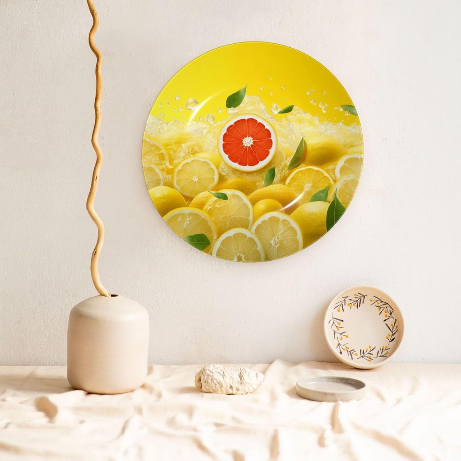 Decorative Plate Art Crafts Bone China Decorative Plate with Display Rack Souvenir Wall Decor Ceramic Ornaments Dinner Plates Ceramic Decoratives Plates for Home Office 10in