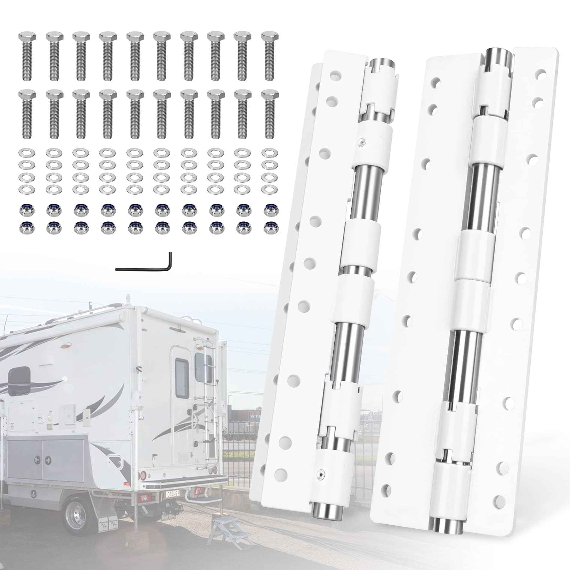 Photo 1 of GdaJzh 55721 Swing Away Brackets White 2-Pack