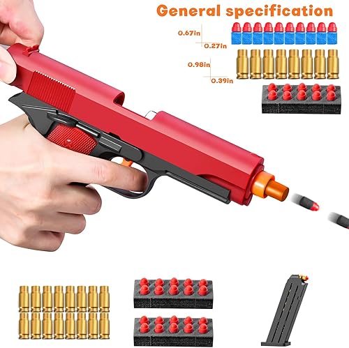 Miniatura 5 de Carcasa de espuma de bala suave, pistola de bola de pellet, pistola de mano de dardo realista, cosas geniales que se ven reales, modelo más genial