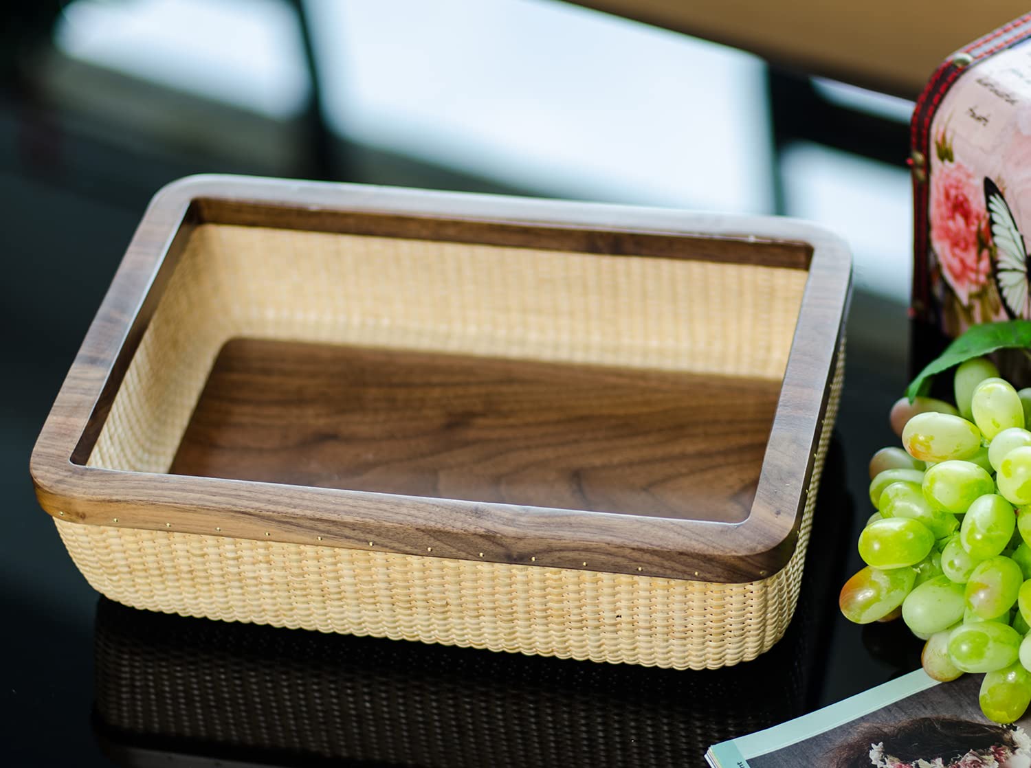 長方形蓋付き ハンドメイド ナンタケットバスケット 杖 棚用装飾収納バスケット Amazon.co.jp: Teng Jin ナンタケットバスケット デスクトップ