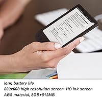 Vista 4 de Ereader, 6In 800x600 Tableta de Lectura Hd Tinta Pantalla E Lector 8Gb 512Mb Abs Ebook Reader con Funda Protectora Película para Lectura, Soporte