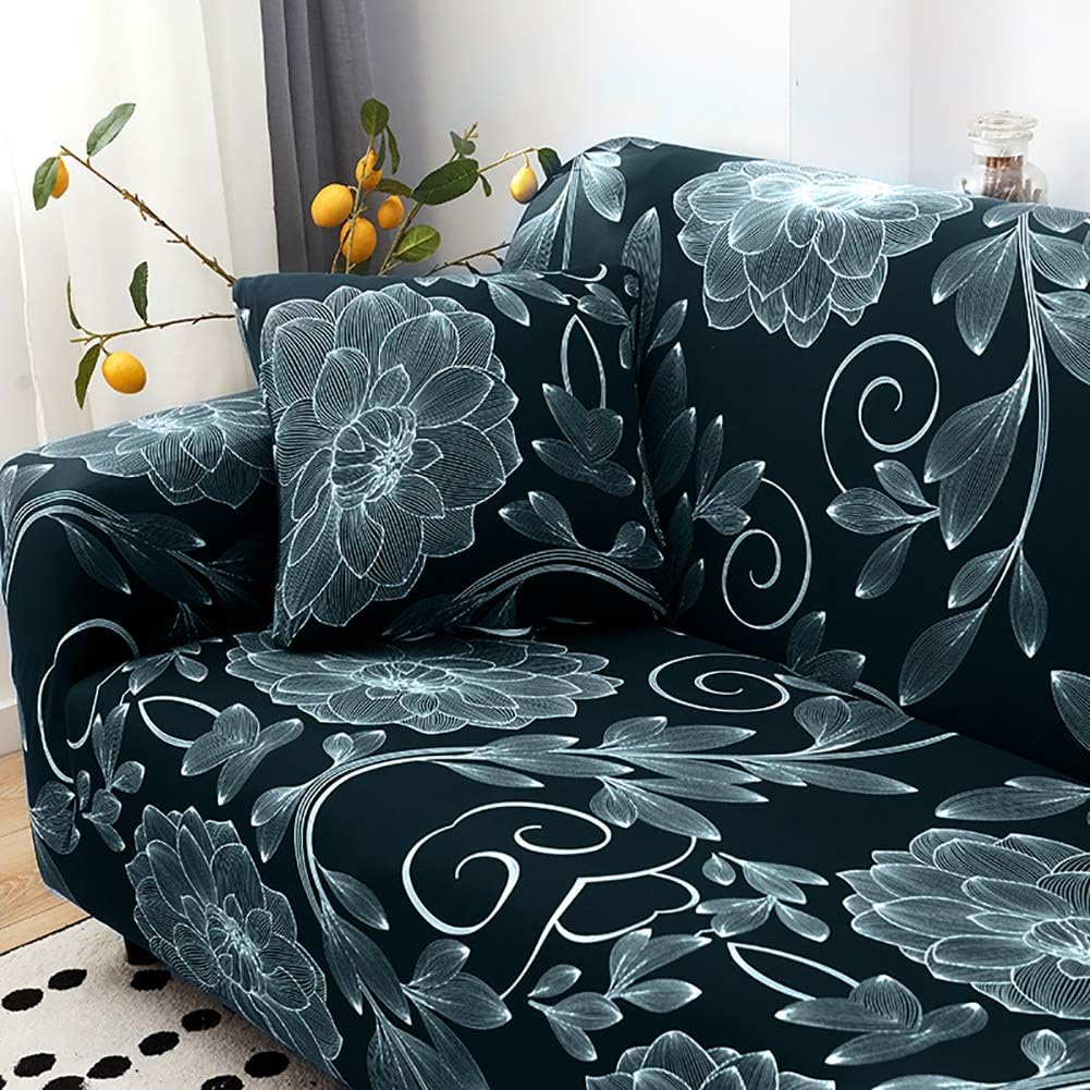 HOTNIU Decorative Throw Pillow Cover Printed Square Cushion Cover Double-Sided Zipper Closure Patterned Square Pillowcase 18 x 18 Inch/ 45 x 45 cm, Pattern GY image 2