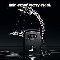 Vista 2 de Iron Lock® - Caja de bloqueo de llave XXL para llaves, combinación de 4 dígitos con código reajustable con interruptor A B, caja de seguridad extra