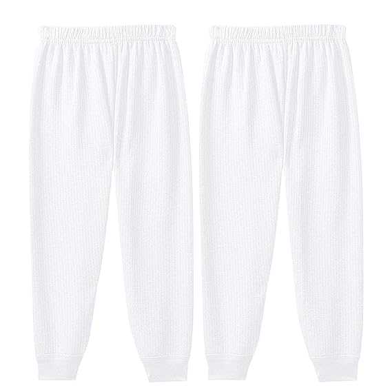 SONA Thermal for Kids Vest and Bottom for 6-12 Months White Color Pack of 2