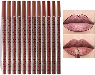 12 Colors Lip Liner Set Lip Liner Pencil Lip Pencil Set Lipstick Sets Long-Lasting Lipstick Lip Liner Creamy Lip Liner Makeup