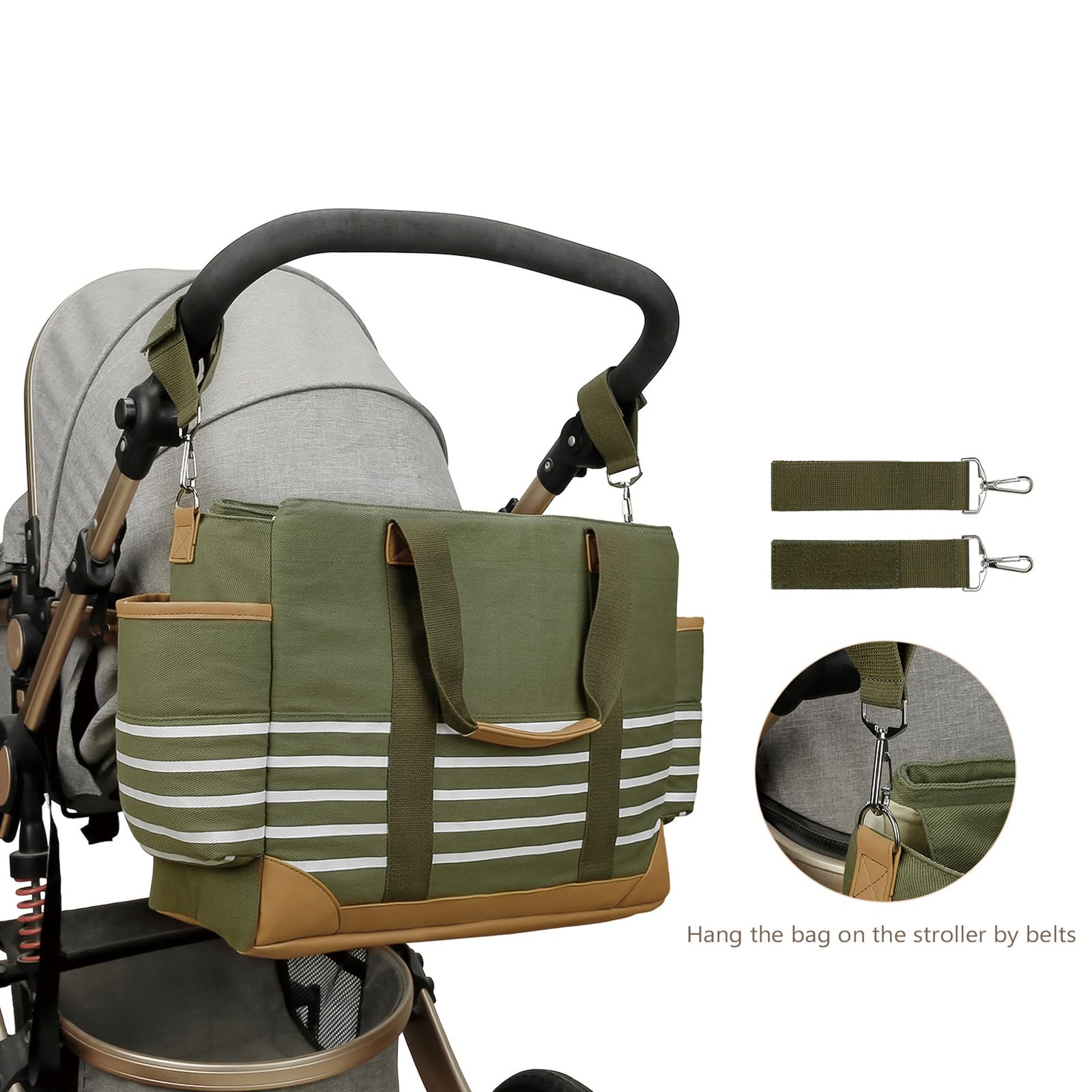 Modisches, schlichtes Design für Mütter, Schultertrage, bequemer Griff, Stadt, Pendler, Reisen, stabile Canvas-Handtasche