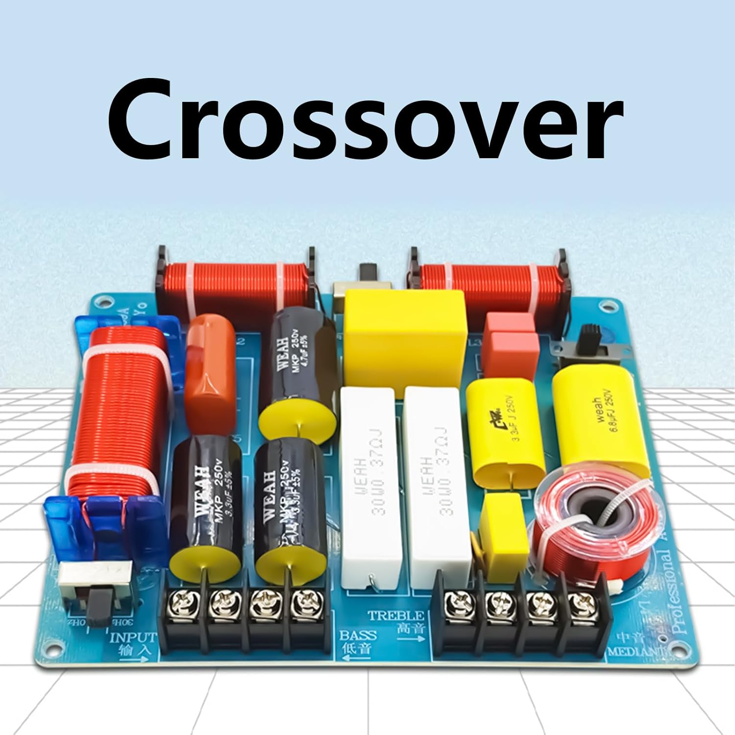 Speakers Frequency Divider Board Treble Bass 3 Way Sound Crossovers Filter Distributor Module Sound Divider