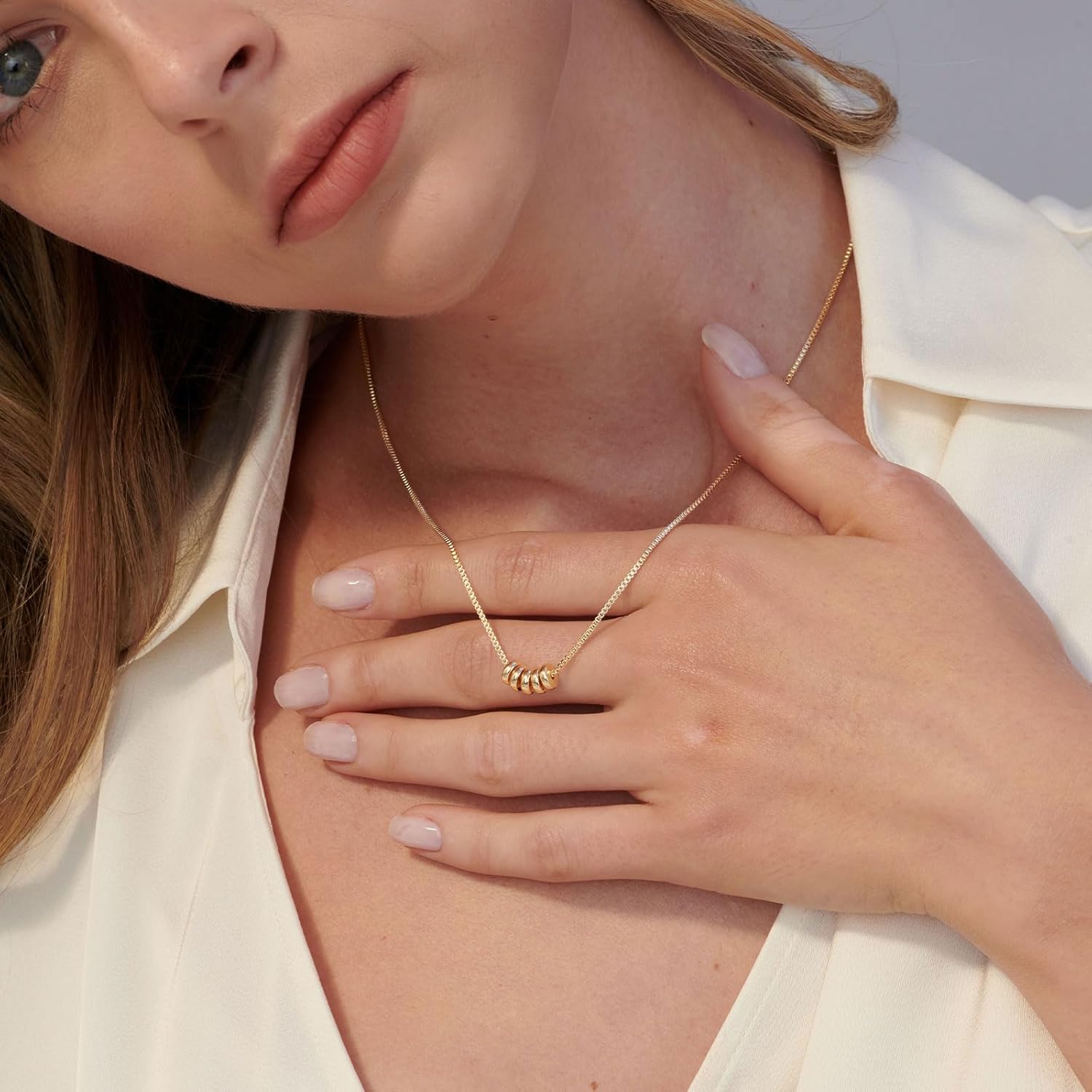 VRIUA Gold Necklace for Women - 14K Gold Plated Dainty Italian Horn Star of David Butterfly Bow Sun Lotus Volleyball Baseball Cowboy Boots Necklace Jewelry Everyday for Women - Image 6