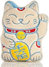 Cuddly Lucky Cat Hot Water Bottle | White | Large Maneki Neko Hot Water Bottle | 1.8 Litres (36 x 28 cm)