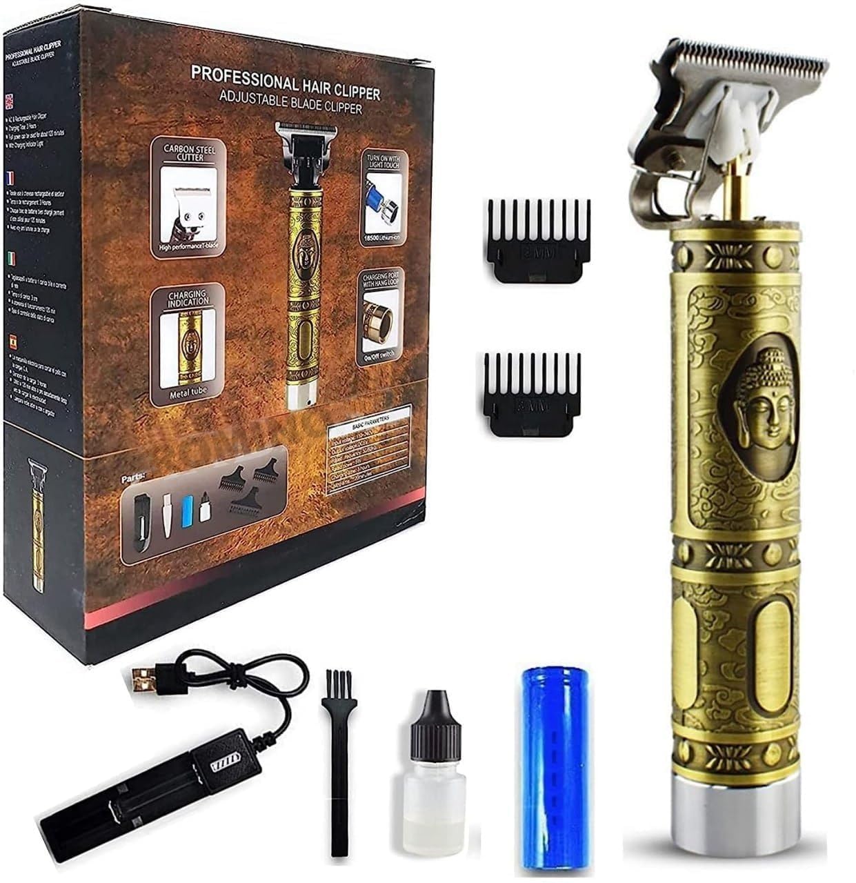 EOS BUILDING TRUST Beard Trimmer for Men – Professional Hair Clipper, Adjustable Blade, Zero-Gapped Precision Cutting, Rechargeable Cordless Body Trimmer, Stainless Steel T-Blades, (Metal Body) (B0D5B8B616) Amazon Price History, Amazon Price Tracker