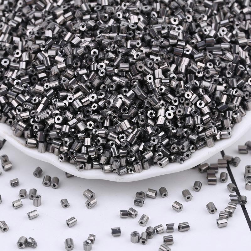 40000 szt. 3 * 2 mm stalowe szklane koraliki z nasionami do produkcji biżuterii kucyk koraliki ryżowe mini koraliki nasiona do bransoletki DIY rzemiosło kolczyk zrób to sam rurka