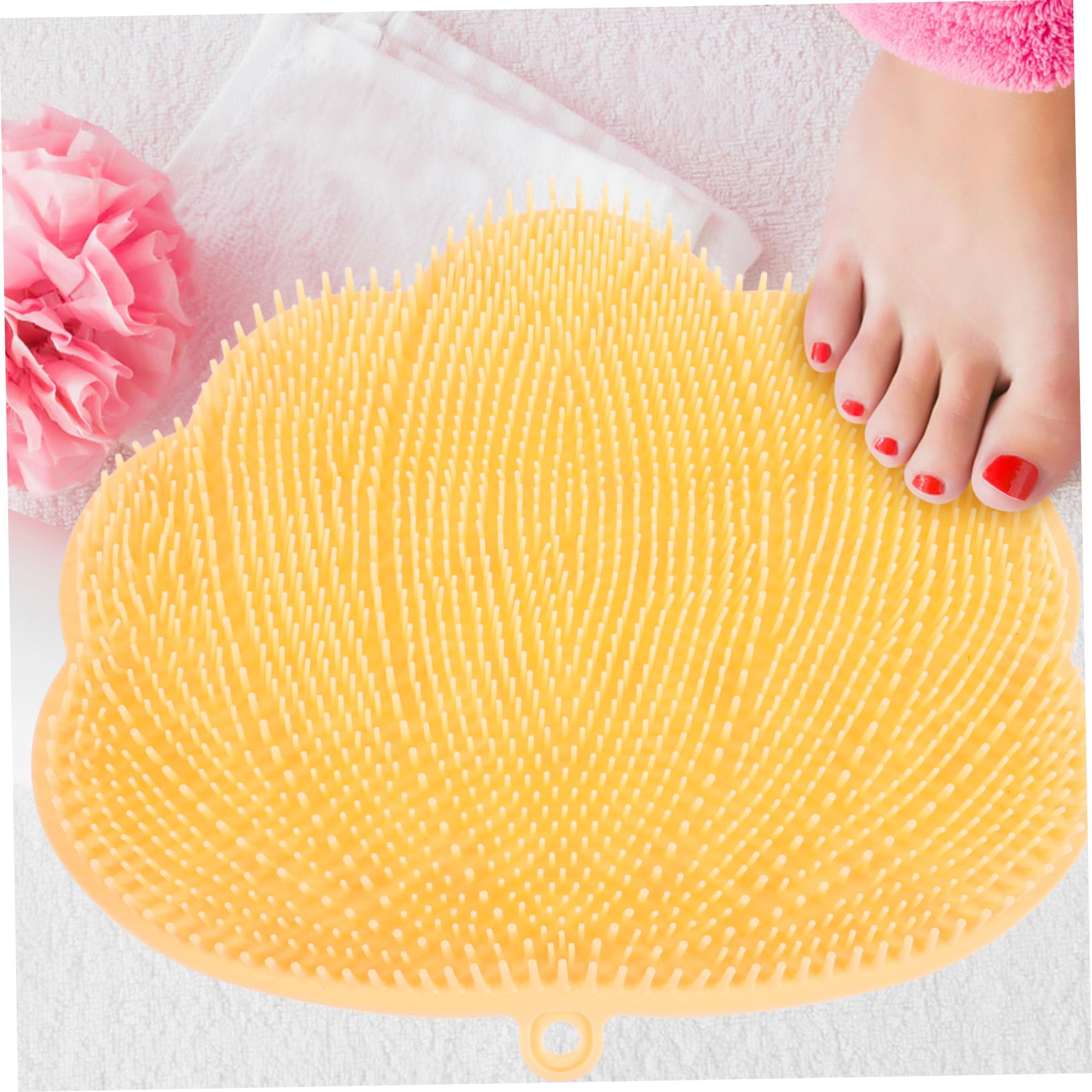 Cepillo de Pies de Silicona para Ducha, Fregador Exfoliante Seguro para Tejido de Espalda y Pies
