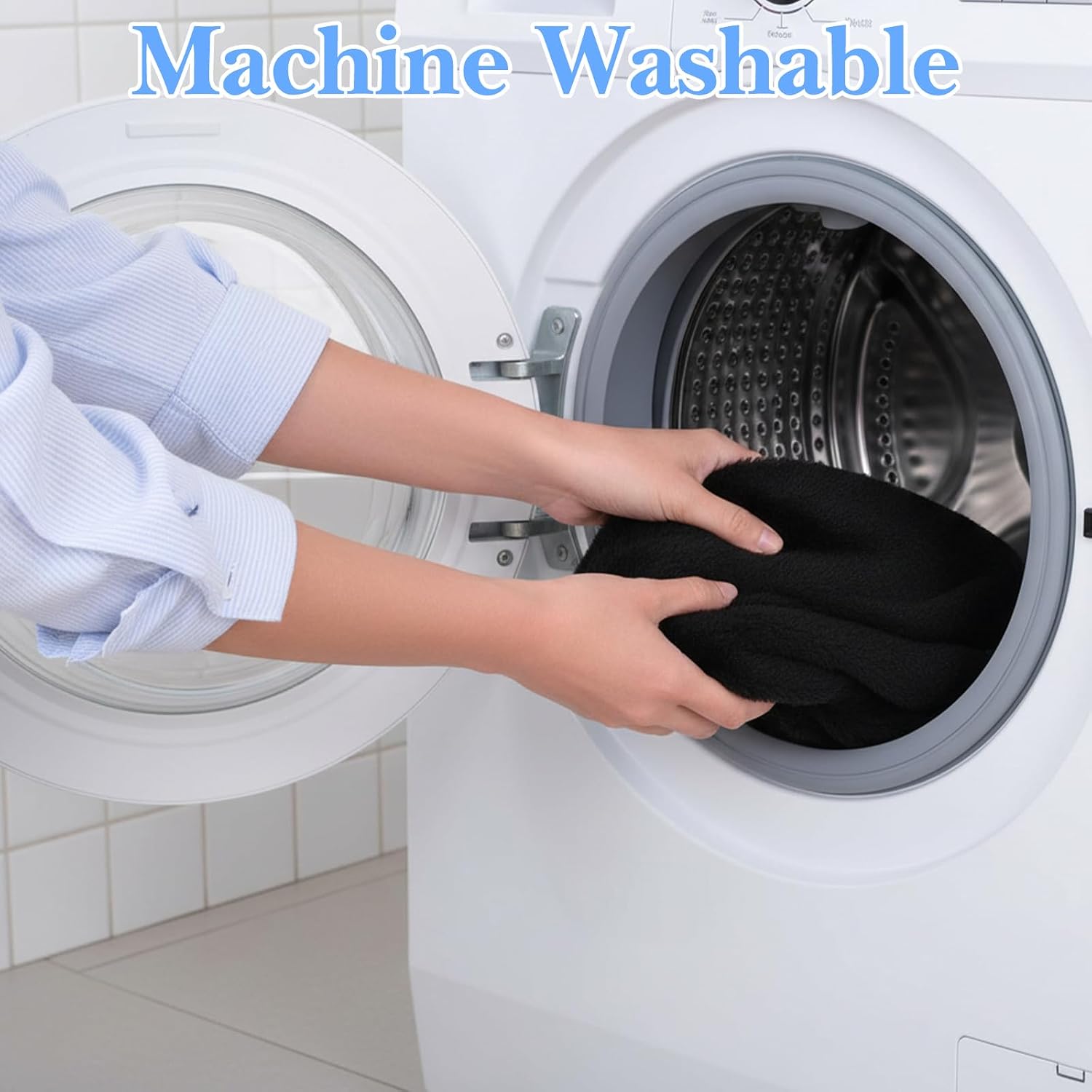 Microfiber Toilet Lid Cover Soft Toilet Seat Cover Washable Black toilet Elastic Adjustable toilet Seat Lid Protector cover for Most Size Bathroom Accessories Decoration Home