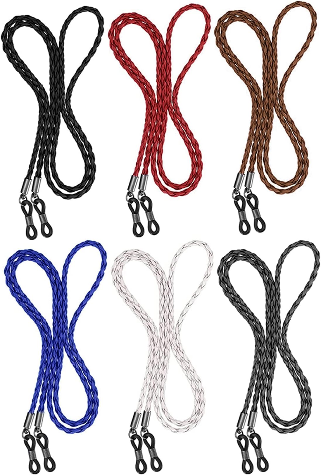 Eyeglass Strap, 6Pcs Premium Glasses Holder Chains, Multicolor Eyewear Retainer for Women Men and Kids