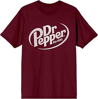 Dr. Pepper Est. 1885 Maroon Logo Men's Black Graphic Tee