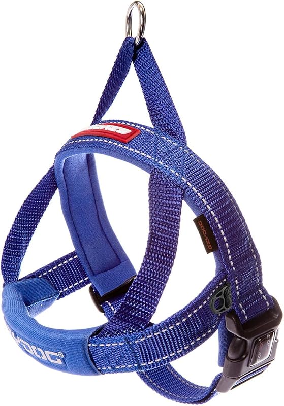 Peitoral Tipo Cabresto EzyDog Quick Fit com Neoprene Macio Pequeno Azul