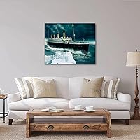 Vista 2 de OEPWQIWEPZ Ship Ride Atlantic - Juego de pintura al óleo digital para bricolaje, pintura al óleo acrílica, manualidades por números, kits