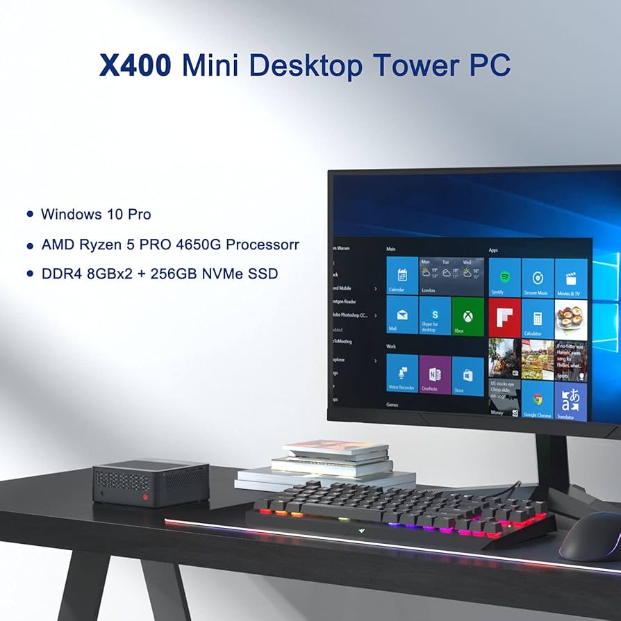 ミニPCMinisforumX400 Ryzen5 Pro 4650G ミニPC】Ryzen5 PRO 4650Gを搭載した最高なミニPC！手のひら