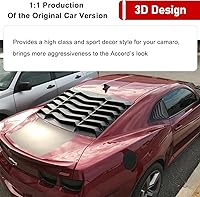 Vista 3 de Rejillas para ventana trasera para Chevrolet Chevy Camaro 2010 2011 2012 2013 2014 2015, parabrisas, estilo Lambo, mate negro, ABS, cubierta parasol