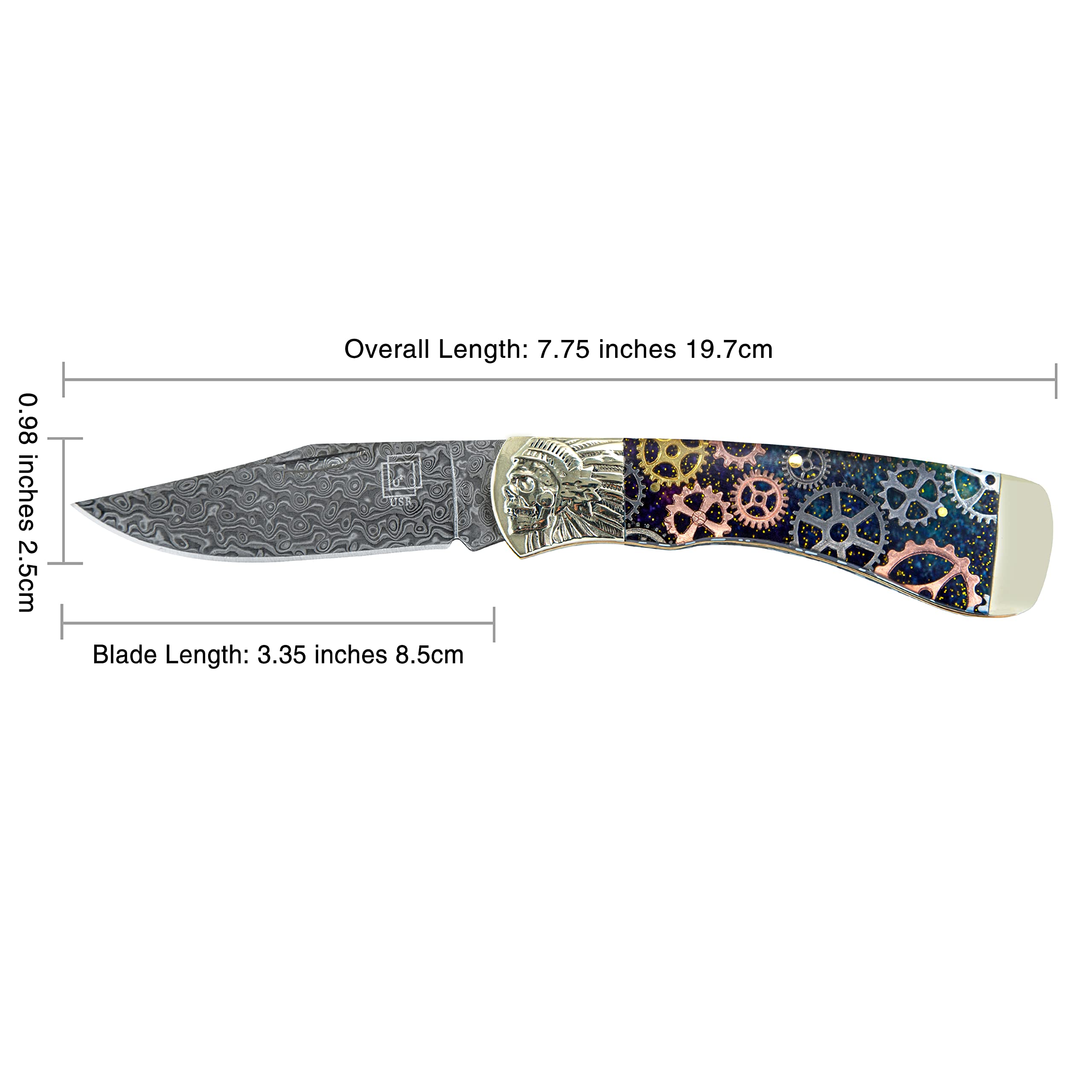 Perkin Taschenmesser Klappmesser Damast