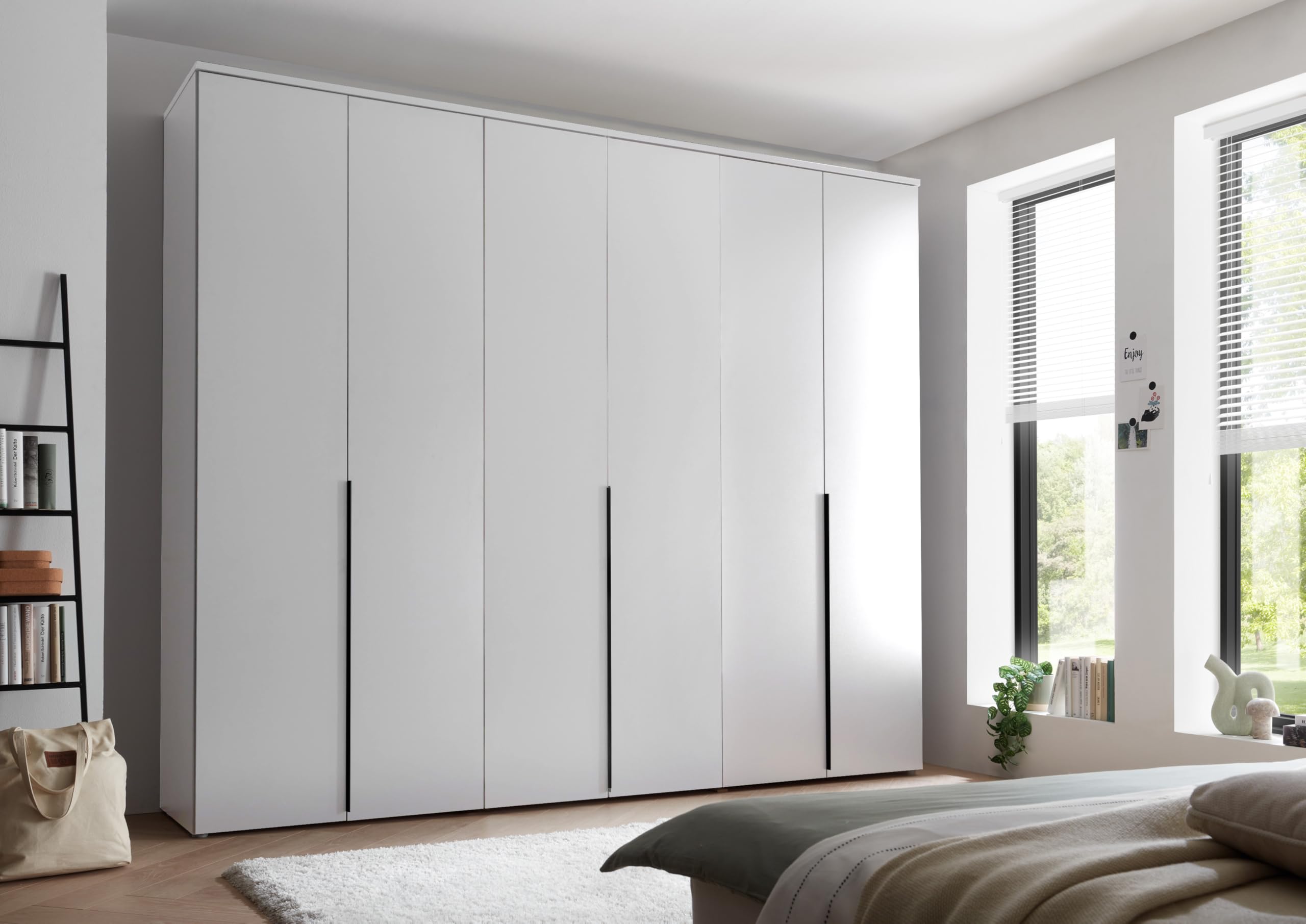 AVANTI TRENDSTORE Civiasco armadio a 6 ante battenti laminato bianco 270x225x52 cm