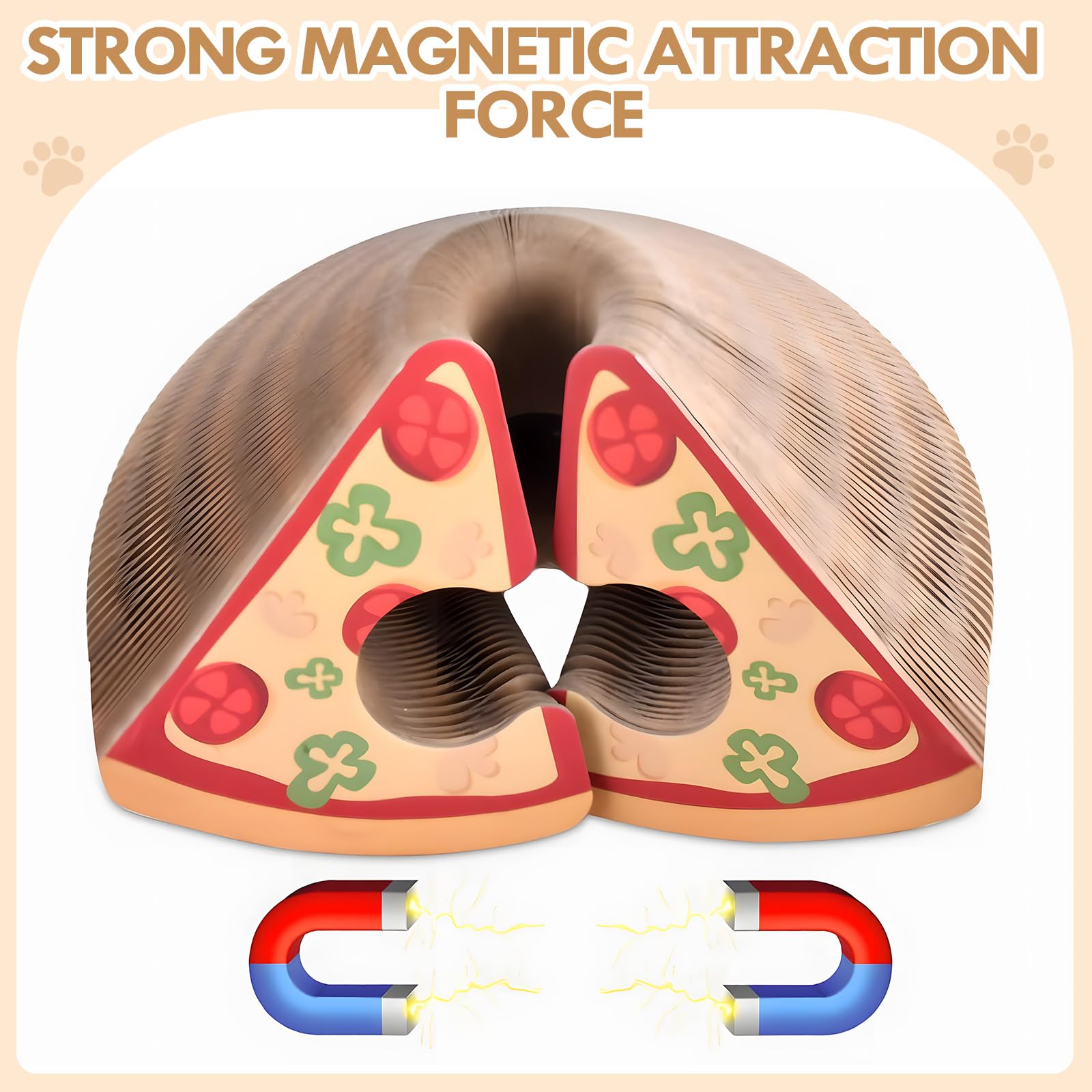 ZOBMIO Magic Organ Cat Scratching Board, Cat Toy, Extra Thick Cardboard + Smooth Edges, Flowing Cuts - Image 4