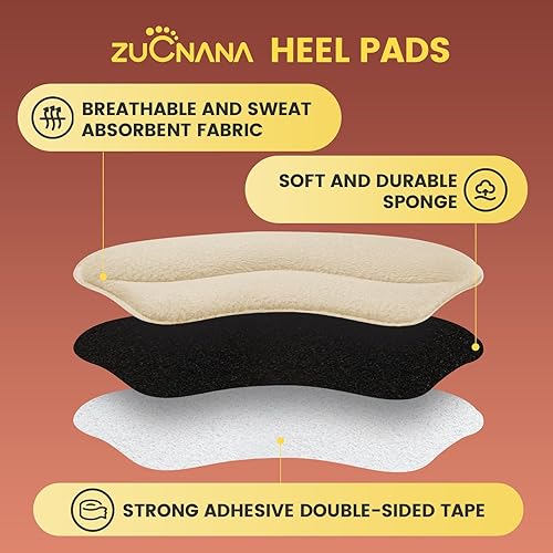 Miniatura 4 de Forro de empuñaduras de talón para zapatos sueltos (8 pares16 piezas), insertos de cojín de talón para mujeres y hombres, zapatos demasiado grandes,