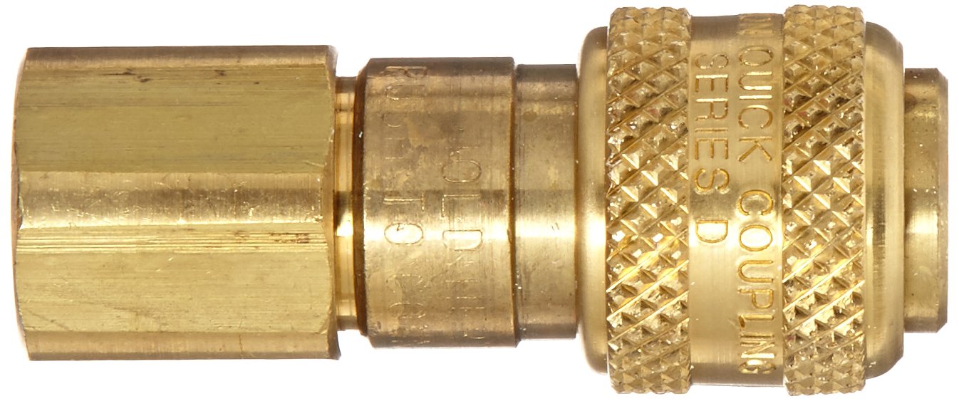 Dixon Valve 2DF3-B Brass Automatic Industrial Interchange Pneumatic Fitting, Socket, 1/4
