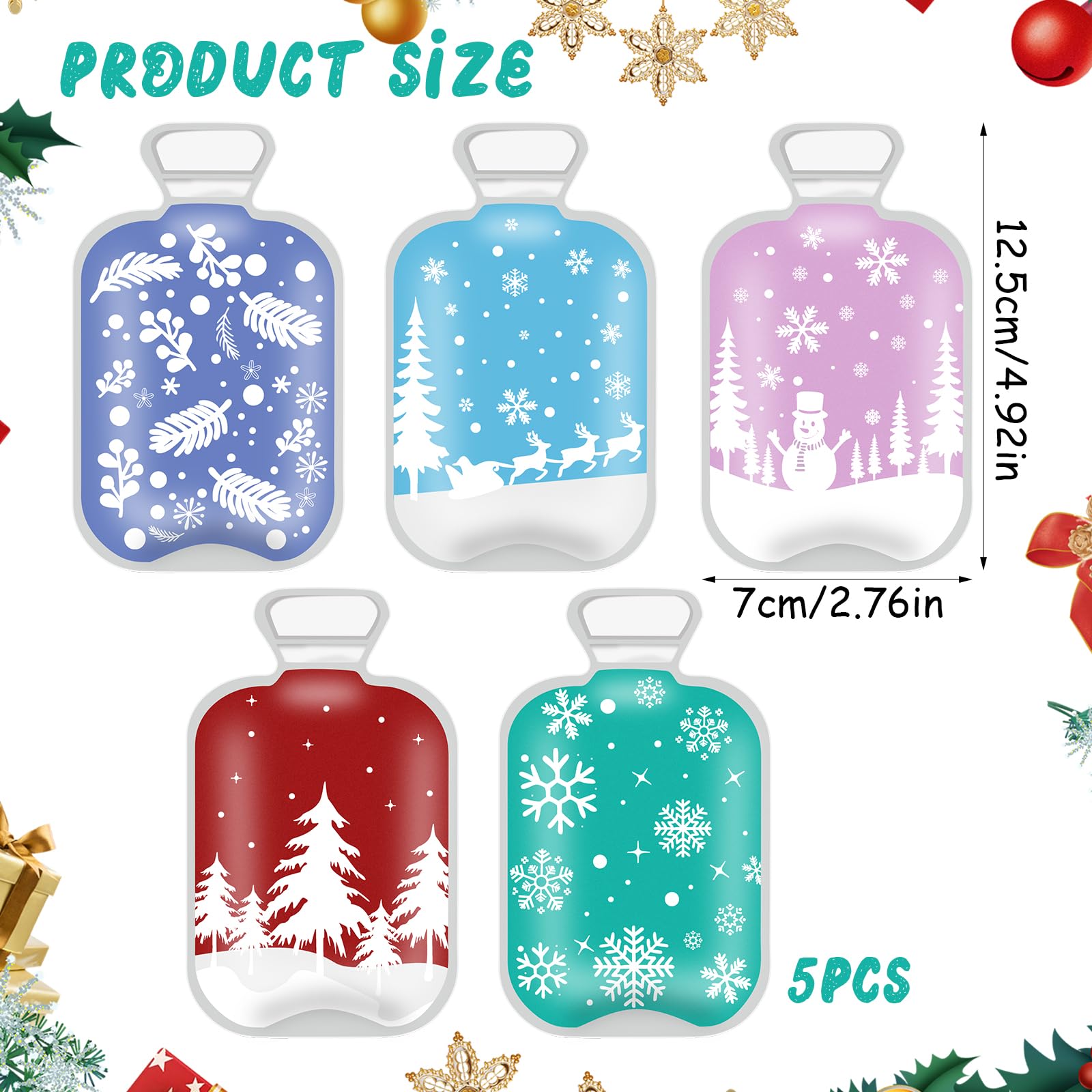 Taschenwärmer Handwärmer, 6 Stück Weihnachten Taschenwärmer Wiederverwendbar Handwärmer Knicken Wärmepads, Weihnachtenhandwärmer Kinder Taschenwärmerknicken Kleinigkeiten