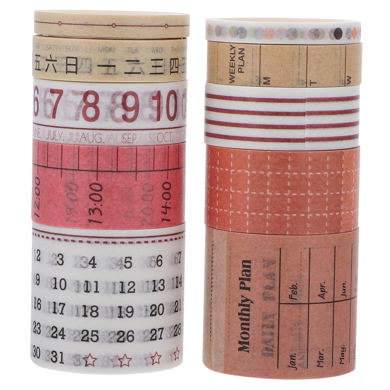 Colorful Washi Tape Set – 10 Decorative Rolls