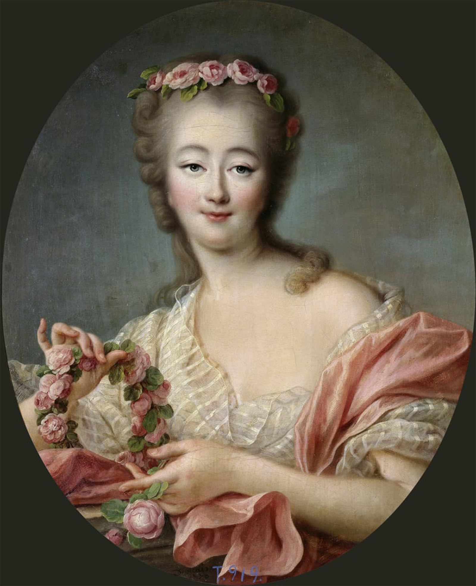 ARTXLXXBN Famous Print Painting Colorful Art Print Jeanne Becu Comtesse Du Barry by Francois Hubert Drouais Canvas Art Decorations for Home Decor 60x90cm