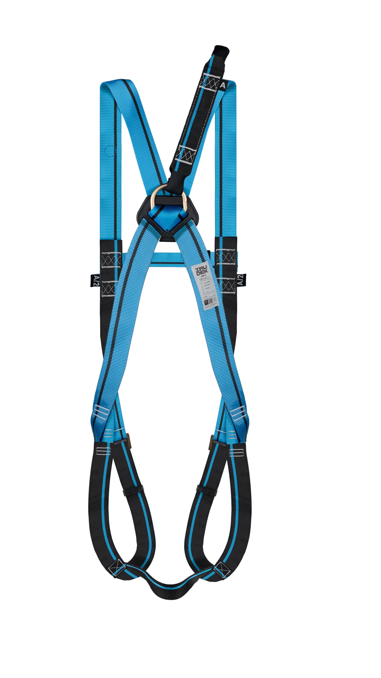 Irudek APENINOS XXL–XXXL – Kit de seguridad con arnés LIGHT PLUS 2, absorbedor ABE 361 (150 cm), 2 mosquetones STEELSAFE 981 y bolsa LIGHTBAG 10L, componentes certificados EN 361, EN 362 y EN 355
