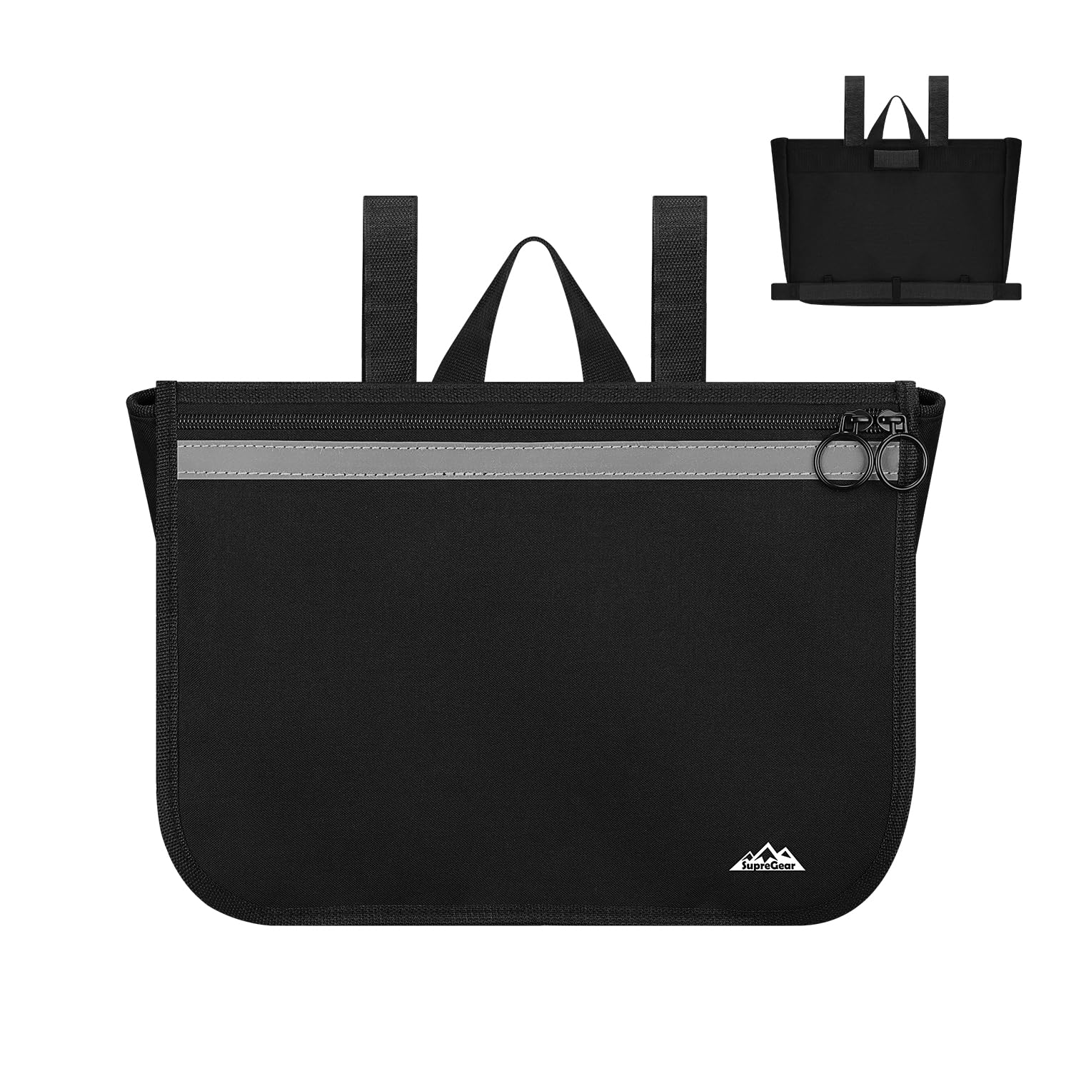 supregear Wheelchair Carry Bag - Accessories Pouch for Rollator, Walkers, Power Wheel Chairs and Knee Scooters - Side Armrest Storage Organizer for Elderly Seniors - Lightweight Portable Travel Tote