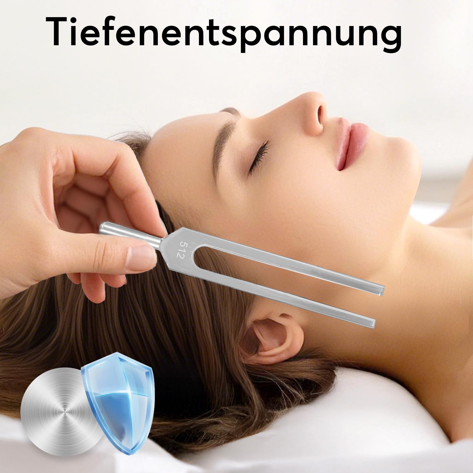 Stimmgabel Set für Heilung (128Hz, 256Hz, 512Hz), Stimmgabel Therapie/Frequency Heilung Pitchgabel/Klangtherapie/Yoga und Meditation und Entspannung Instrumente (Silber), Stress Relief Geschenk