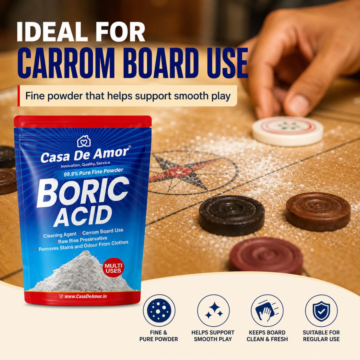 Casa De Amor Boric Acid - Pest Control Powder -4 Casa De Amor Boric Acid - Pest Control Powder -4