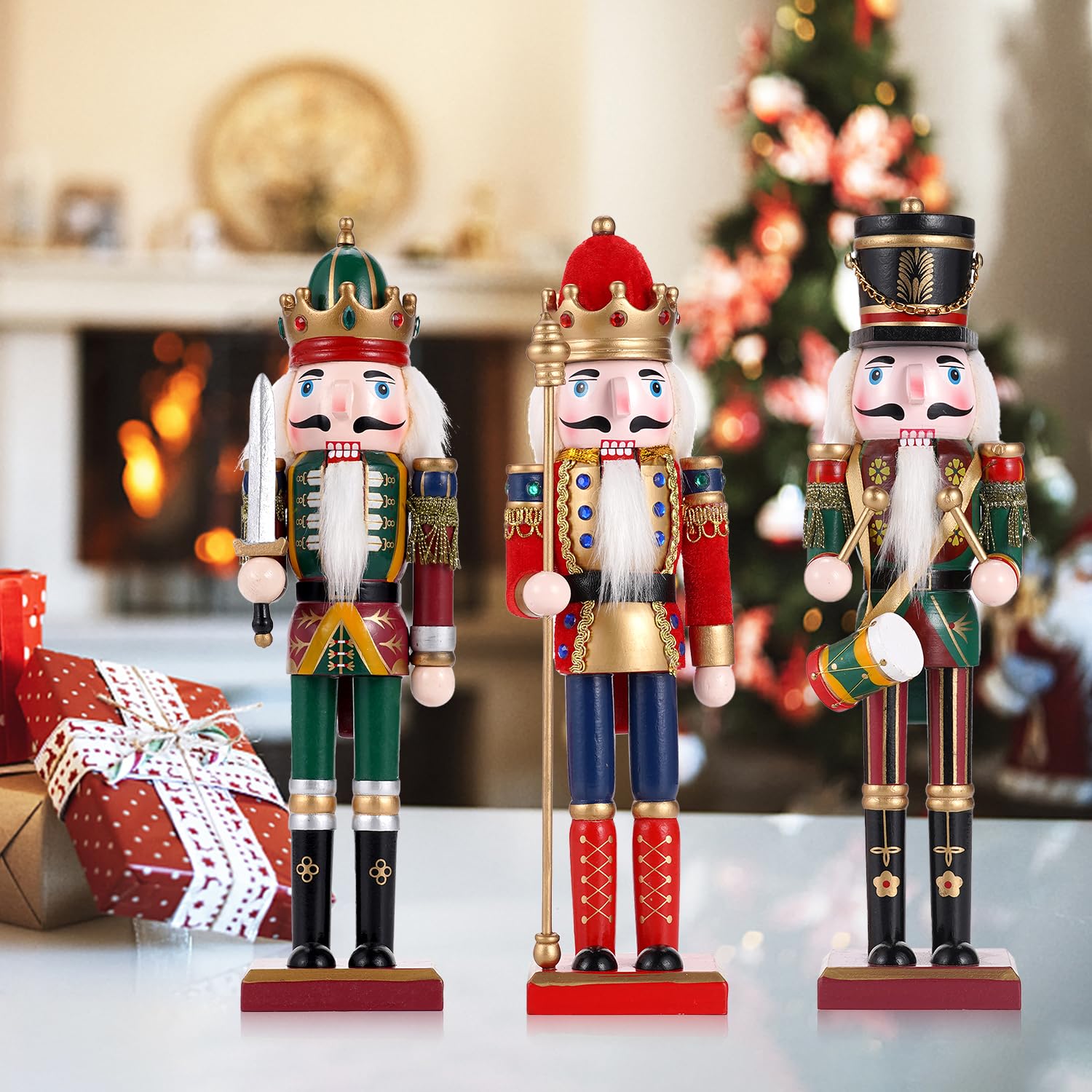 3pc Natale Schiaccianoci Soldato