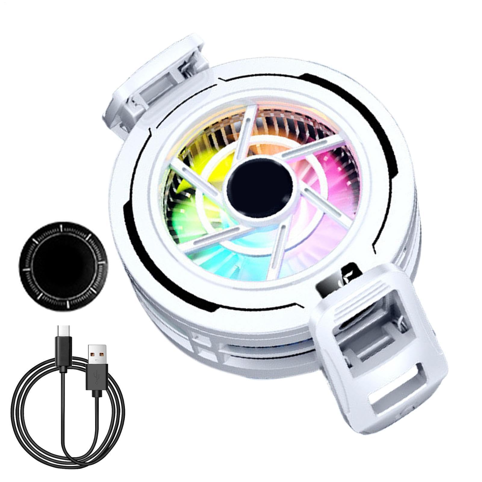 Design de jeu avec lumière et ventilateur de refroidissement portable magnétique