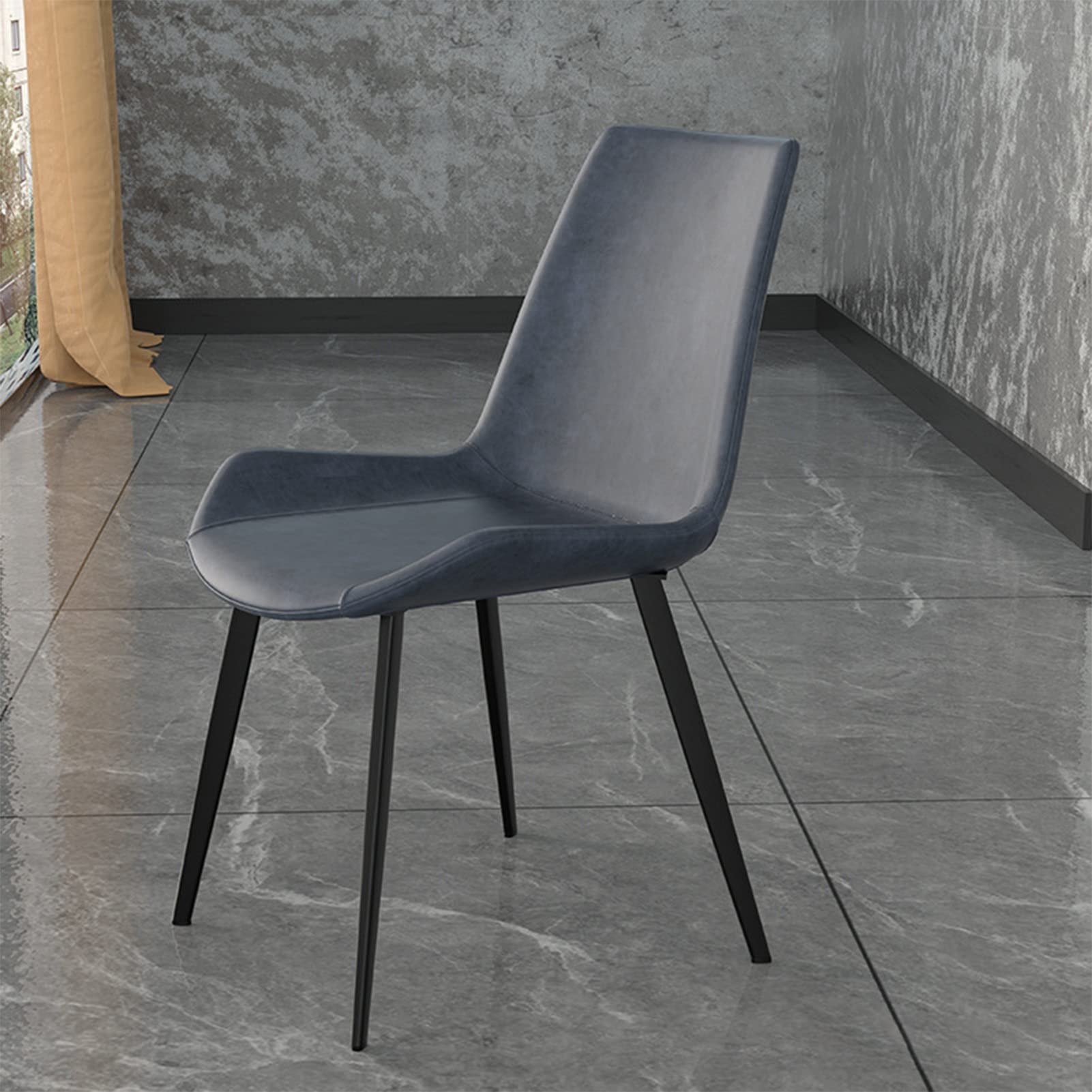 Sedia da pranzo nordico di lusso, moderna e minimalista, in pelle italiana, comoda sedia da conferenza, elegante arredamento per casa e ristorante