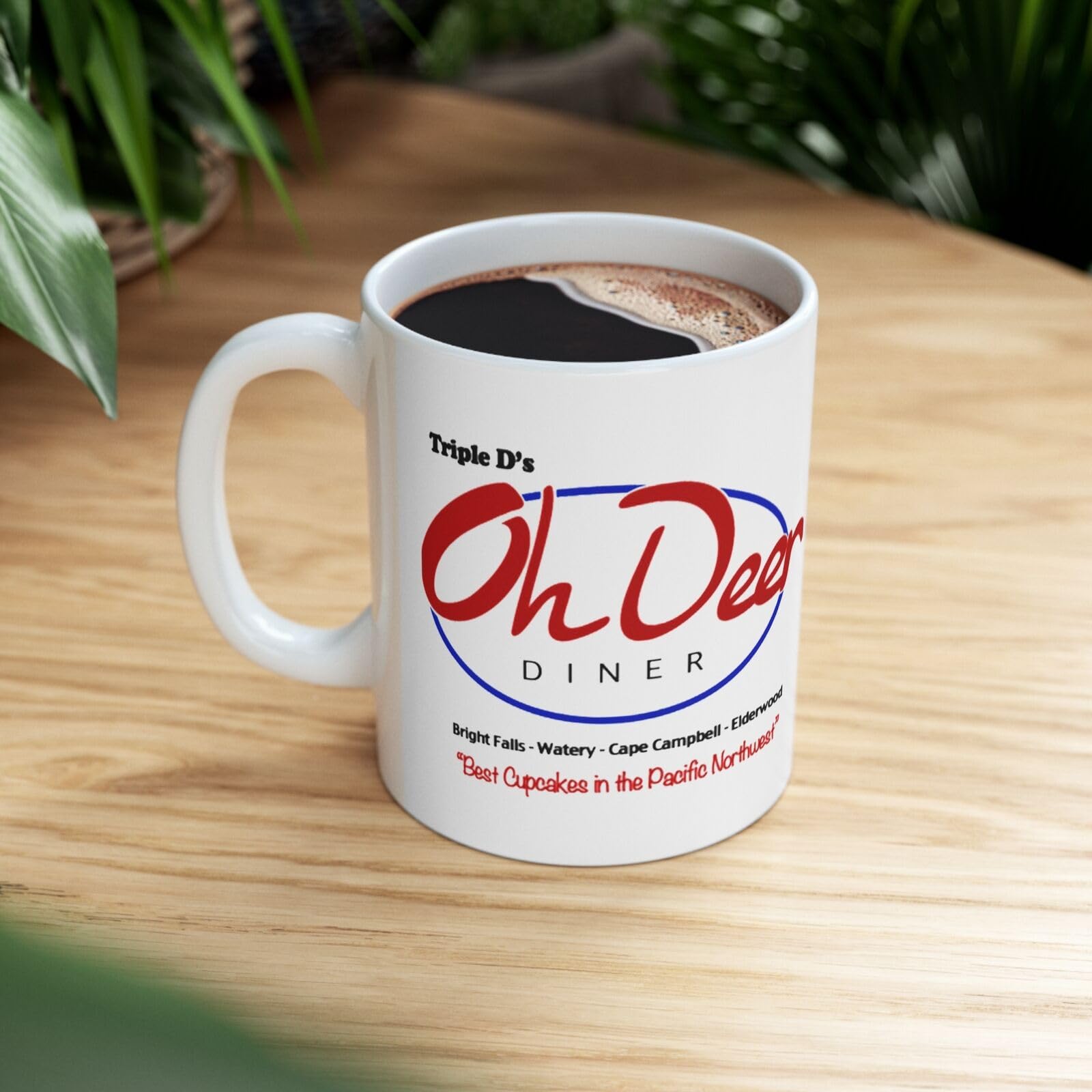 FUNKY CLUB Triple D's Oh Deer Diner Coffee Mug 11oz Alan Wake Merch for The Ultimate Gamer Printed Coffee and Tea Ceramic Mug- 320 ML Ceramic Coffee Mug 1654