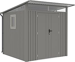 Rockford Porto 200 Metal Garden Shed - Grey