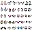 20 Pairs Cute Animal Clip on Earrings for Teens Girls, Kids - Colorful Flower Clip-on Earrings Set for Birthday Gift(1)
